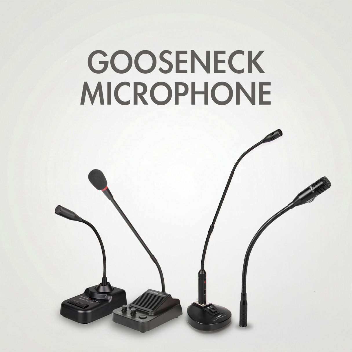 Schwanenhalsmikrofone.